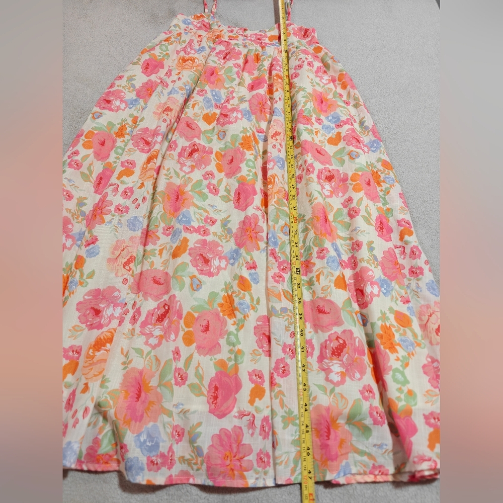Storia Floral Empire Spaghetti Strap Midi Maxi Dress Size Small S - Picture 8 of 8